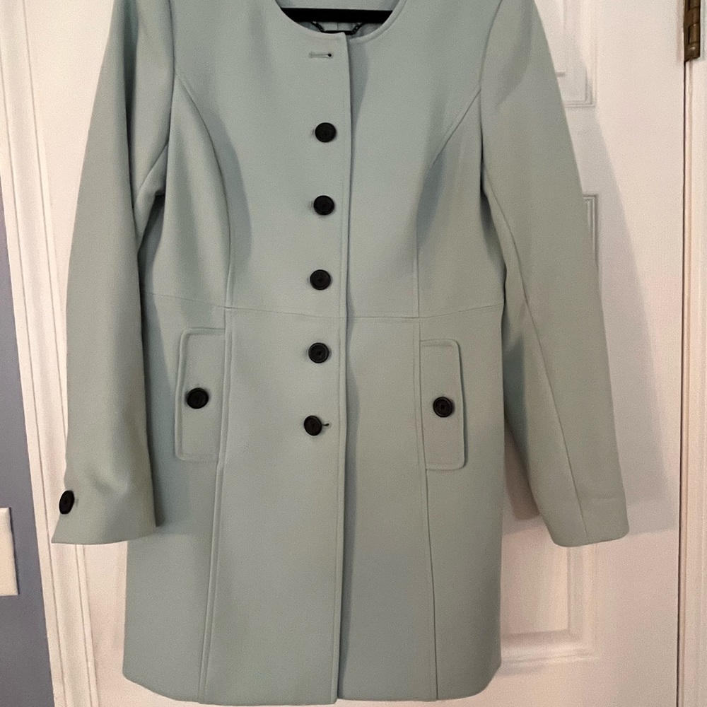 Light blue Karl Lagerfeld long jacket/blazer, size 10